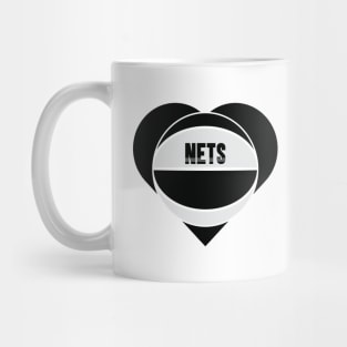 Heart Shaped Brooklyn Nets Basketball Mug